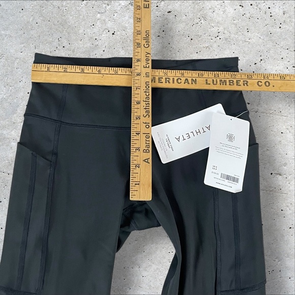 Athleta Leggings Small Ultimate Stash Pocket 7/8 Black Running Workout NEW E25 - Picture 3 of 10